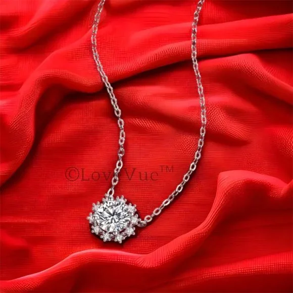Certified 1ct. t.w. Diamond Snowflakes Brilliant Cut Necklace - Picture 4 of 16
